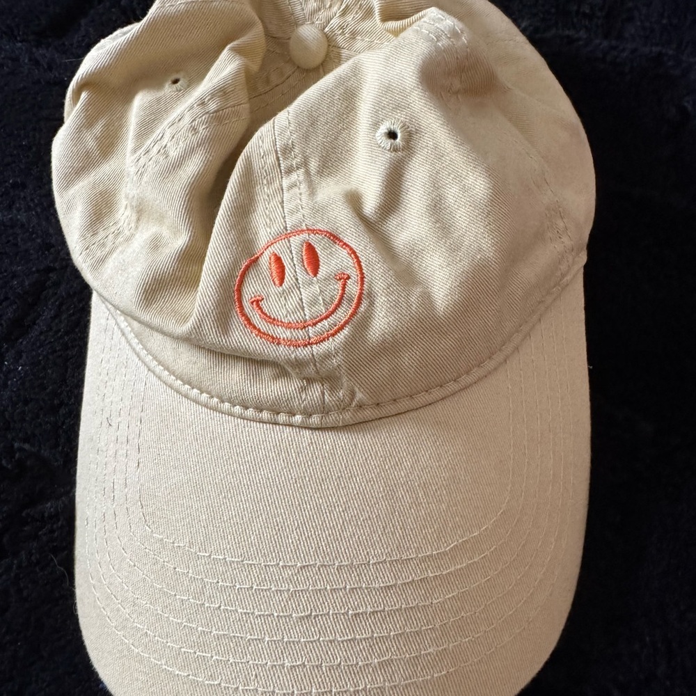 Tan Smiley Face Cap